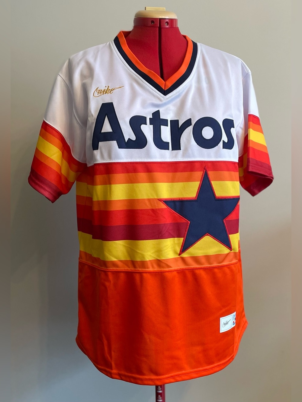 Nike Cooperstown Collection Retro Houston Astros baseball jersey Size Small